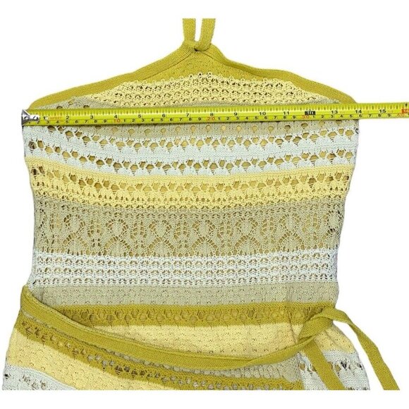 Jonathan Simkhai S Midi Dress Wrap Macrame Halter Crochet Designer Luxury Boho - Picture 7 of 12